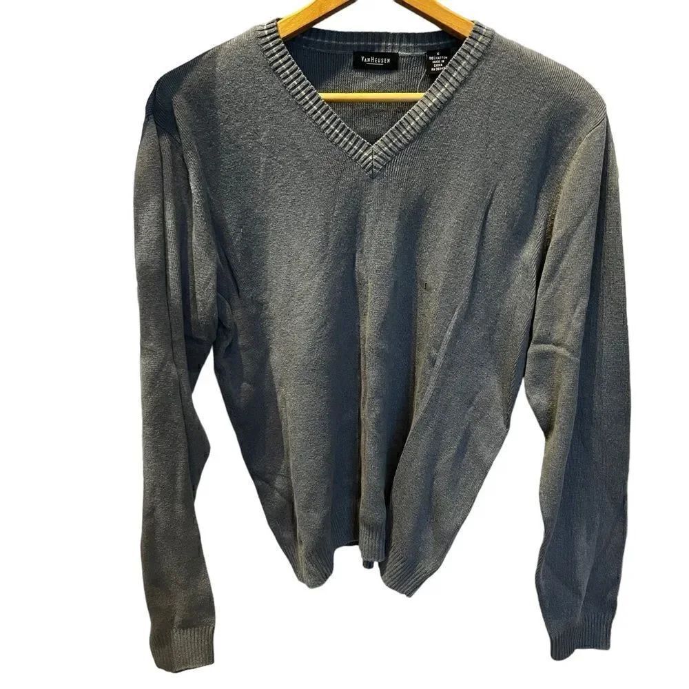 Van Heusen Men's Sweater Size Small Steel Blue